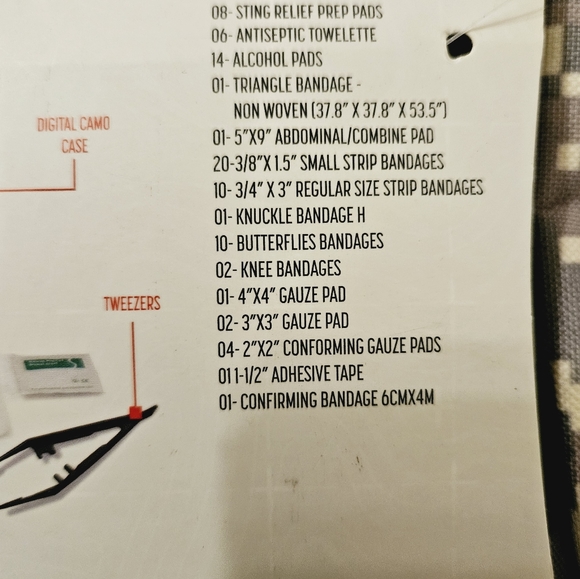 Avalanche 90 Piece Outdoor FIRST AID Kit NEW Digital Camo - Picture 4 of 5